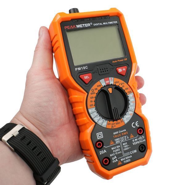 Мультиметр цифровий багатофункціональний із True RMS PeakMeter PM18C PM18C фото