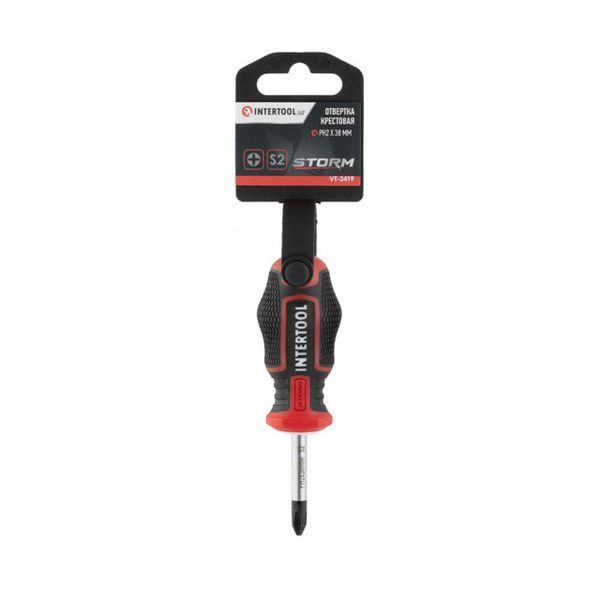 Отвертка крестовая, PH2&times;38 мм, S2, STORM INTERTOOL VT-3419 VT-3419 фото