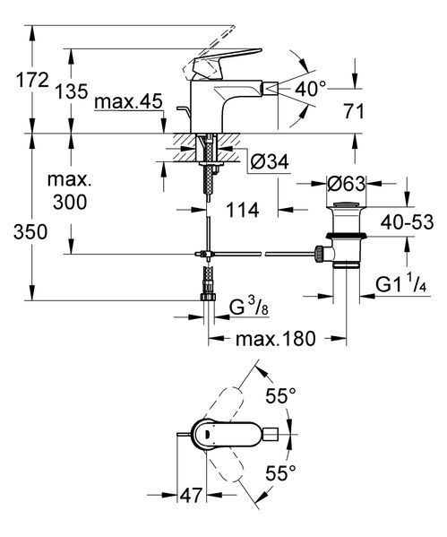 Змішувач для біде Grohe Eurosmart Cosmopolitan (32839000) 32839000 фото