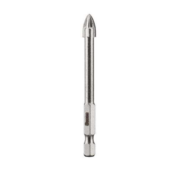Свердло по склу та кераміці, 8 мм, HEX 1/4" INTERTOOL SD-0288 SD-0288 фото
