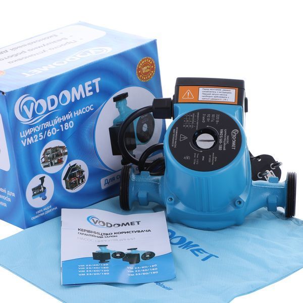 Насос циркуляційний Vodomet VM25 / 60-180 з кабелем, без гайок (VO0004) VO0004 фото