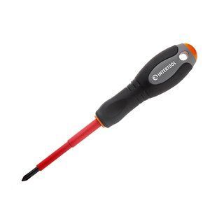 Отвертка крестовая изолированная, PH1, 1000 В, 80 мм INTERTOOL VT-3211 VT-3211 фото
