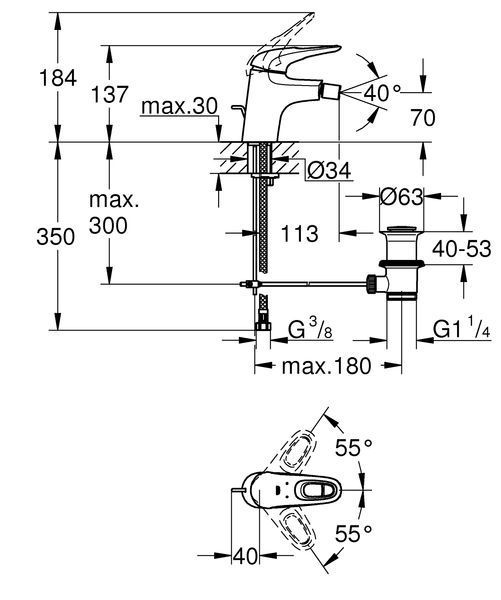 Змішувач для біде Grohe Eurostyle (33565003) 33565003 фото