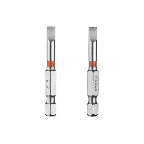 Комплект викруткових насадок, SL5, 1/4"&times;50 мм, S2, 2 од., STORM INTERTOOL VT-0229 VT-0229 фото