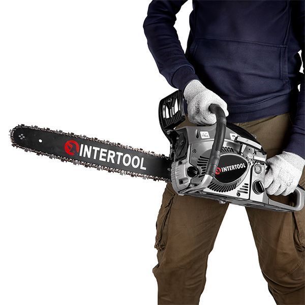 Бензопила цепная, 2,6 кВт (3,5 к/с), 58 см&sup3;, шина 45 см, 3200 об/мин INTERTOOL DT-2209 DT-2209 фото