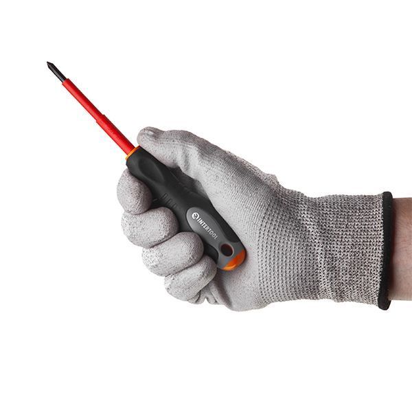 Викрутка хрестова ізольована, PH1, 1000 В, 80 мм INTERTOOL VT-3211 VT-3211 фото