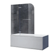 Шторки стеклянные на ванну Koer SR BS05-90x140-TR-01 прозрачное стекло Easy Clean 6мм, хром (KR5372) KR5372 фото 1