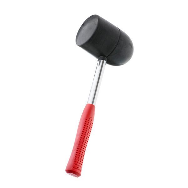 Киянка гумова, 1200 г, 85 мм, чорна гума, металева ручка INTERTOOL HT-0228 HT-0228 фото