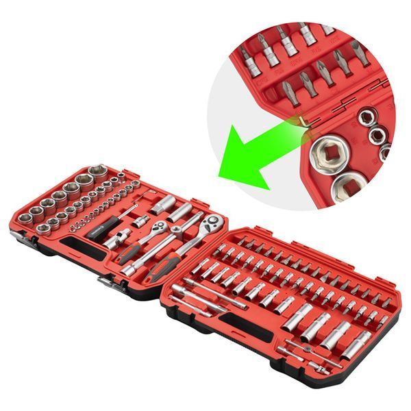 Набор инструментов 1/2" & 1/4" 94ед (ET-6094SP) INTERTOOL ET-9094 ET-9094 фото
