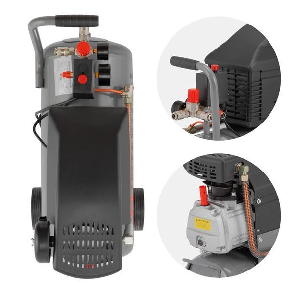Компрессор, 24 л, 1,5 кВт, 220 В, 8 атм, 206 л/мин, 80 дБ INTERTOOL PT-0010 PT-0010 фото
