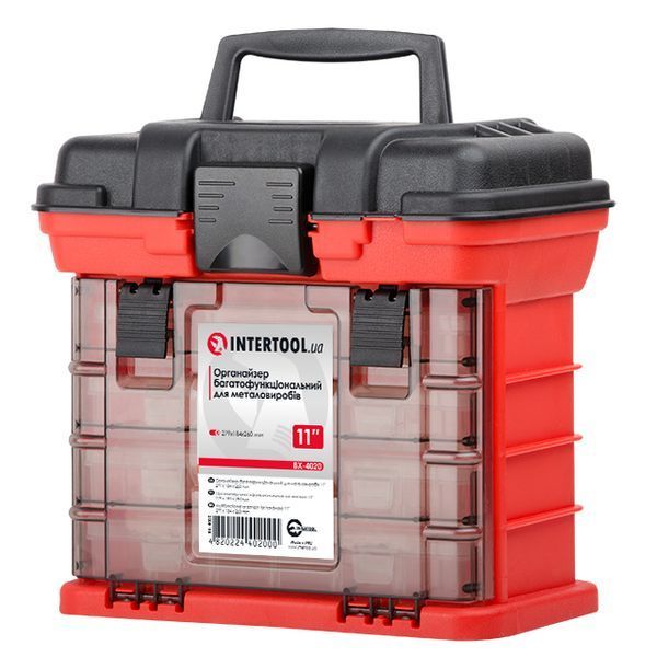 Органайзер багатофункціональний для метизів 11" 279*184*260 мм INTERTOOL BX-4020 BX-4020 фото