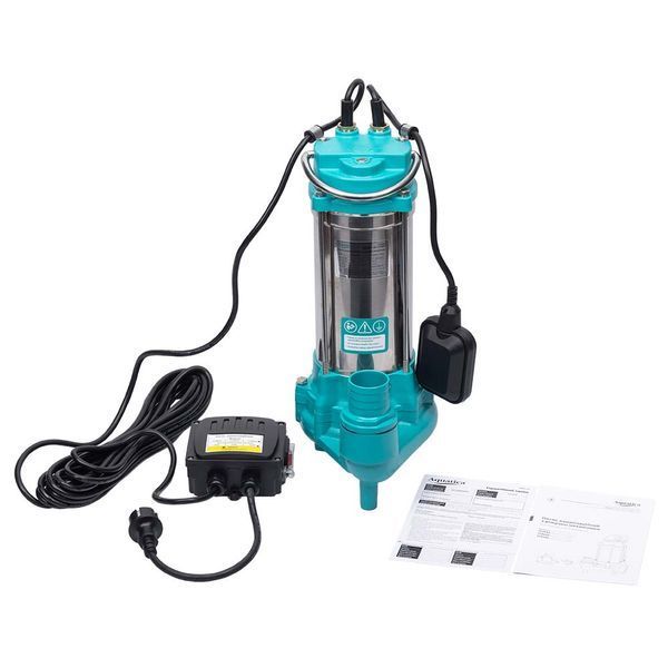 Насос каналізаційний 1.5кВт Hmax 19.5м Qmax 350л/хв з ножем (нерж) AQUATICA (773434) 773434 фото