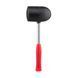 Киянка гумова, 1200 г, 85 мм, чорна гума, металева ручка INTERTOOL HT-0228 HT-0228 фото 1