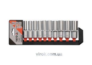 Набір головок торцевих подовжених YATO : квадрат 1/2", М10-24, L= 76 мм. 10 Шт. YT-38861 YT-38861 фото