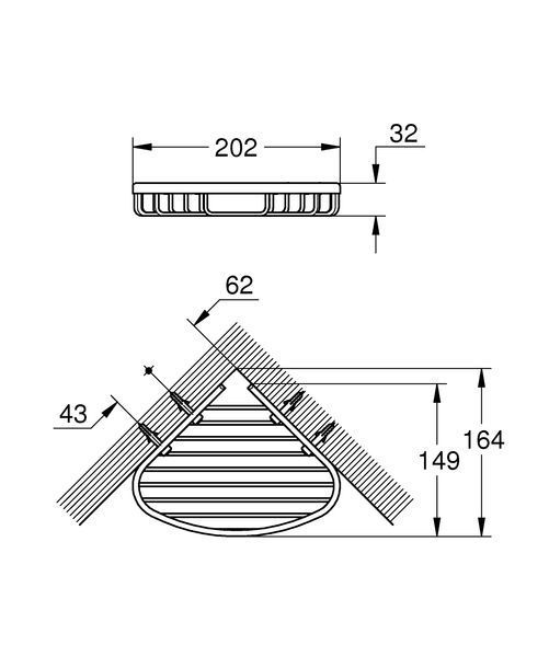 Полочка-решетка Grohe Bau Cosmopolitan Neutral (40664001) 40664001 фото