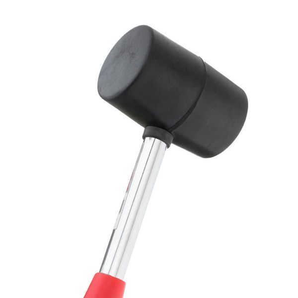 Киянка гумова, 480 г, 55 мм, чорна гума, металева ручка INTERTOOL HT-0231 HT-0231 фото