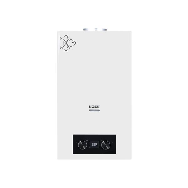 Газовая колонка Koer KWH.G0110 WHITE дымоходная 10 л/мин, цвет белый (KR5553) KR5553 фото