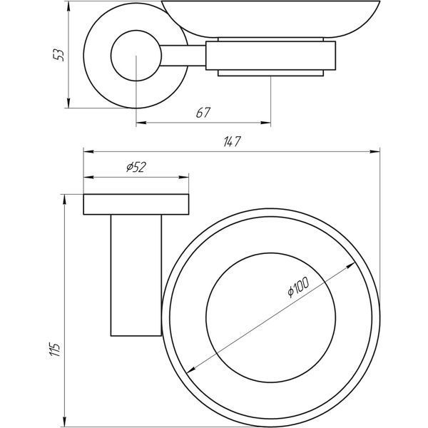 Мыльница Globus Lux BS8408 черная матовая SUS304 000021388 фото