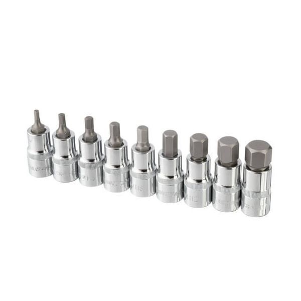 Набір біт HEX у кейсі, 1/2", S2, H4-H17, 55 мм, STORM INTERTOOL ET-8405 ET-8405 фото