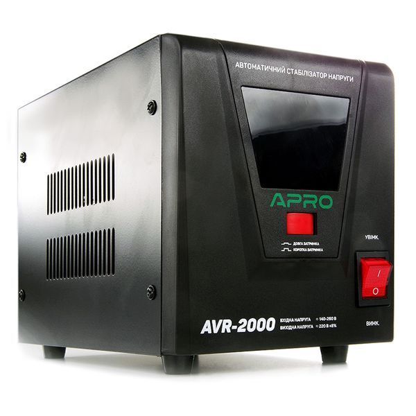 Стабілізатор напруги релейний AVR-2000, 1600Вт APRO (852020) 852020 фото