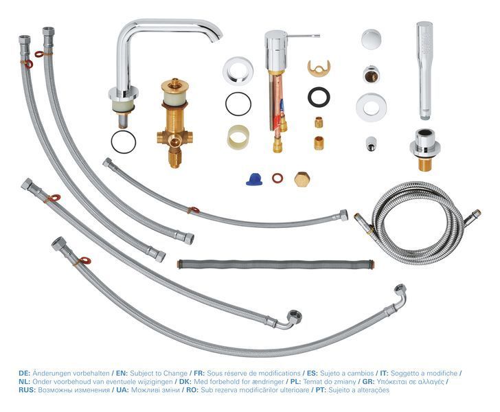 Змішувач на борт ванни на 4 отвори Grohe Essence New (19578001) 19578001 фото