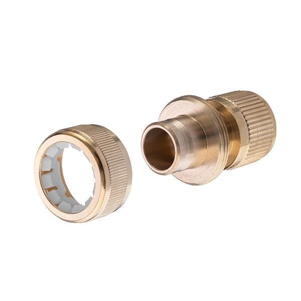 Конектор латунний з аквастопом 1/2" на шланг 3/4", STORM INTERTOOL GE-1217 GE-1217 фото