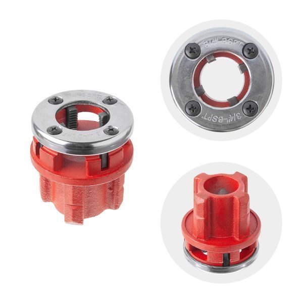 Набір плашок трубних 3 шт, для нарізання різьби: 1/2", 3/4", 1" INTERTOOL SD-8003 SD-8003 фото
