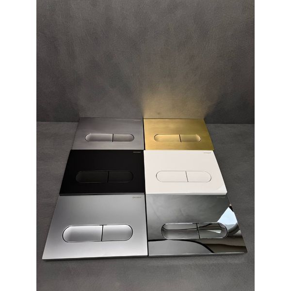 Панель смыва Koer KT-0608-14 240x160x10mm пластиковая, закругленная кнопка (цвет сатин) (KR6127) KR6127 фото