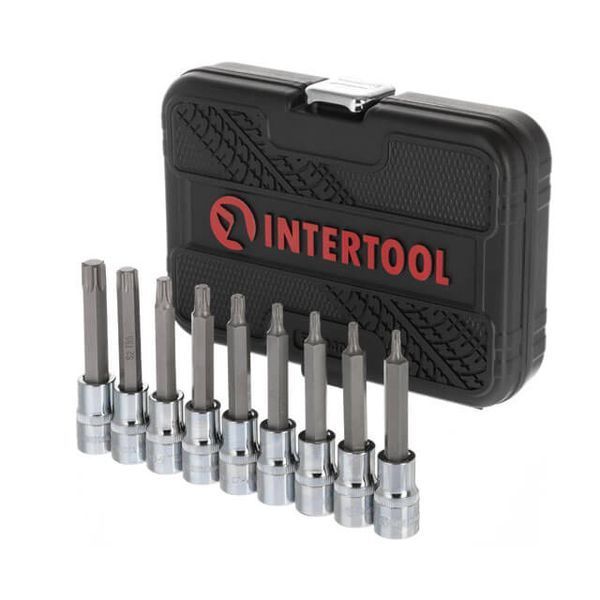 Набір біт TORX у кейсі, 1/2", S2, T20-T60, 100 мм, STORM INTERTOOL ET-8401 ET-8401 фото
