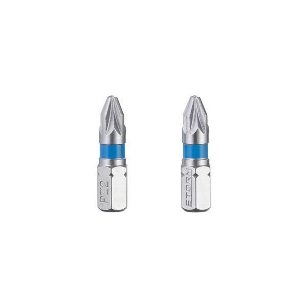 Комплект викруткових насадок, PZ2, 1/4"&times;25 мм, S2, 2 од., STORM INTERTOOL VT-0221 VT-0221 фото