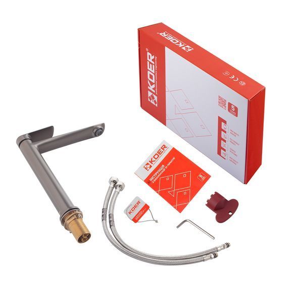 Смеситель для умывальника Koer KB-11028-07 высокий (KR5296) KR5296 фото