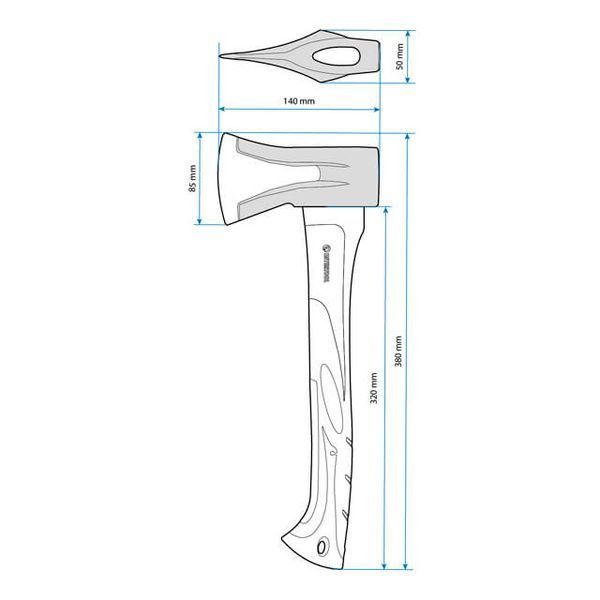 Колун кований, 1000 г, ручка з фібергласу INTERTOOL HT-0274 HT-0274 фото