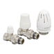 Комплект для подключения радиатора Koer SET-12 - 1/2"x1/2" (прямой) с термоголовкой ВН (KR3177) KR3177 фото 1