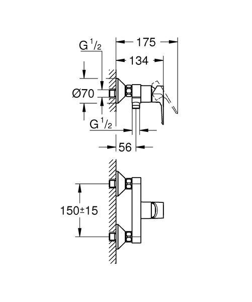 Змішувач для душу Grohe BauLoop New (23634001) 23634001 фото