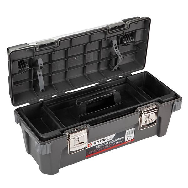 Ящик для инструментов с металлическими замками 25.5" 650*275*265мм. INTERTOOL BX-6025 BX-6025 фото
