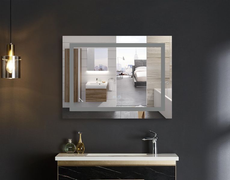 Зеркало Mixxus WARM MR12-80x60-Reverse с Led Touch, Anti-fog, димером, регулятором яркости (MI6672) MI6672 фото