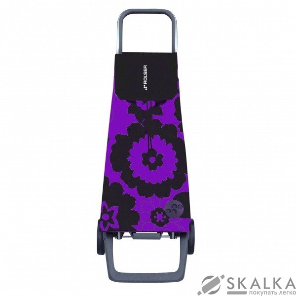 На фото Сумка-тележка Rolser Jet Flor Joy 40 Lila Negro (925930)