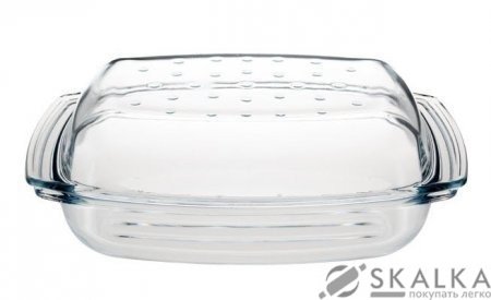 Кастрюля из жаропрочного стекла с крышкой Termisil 5.1 л 34х21 см (PNGP510A) На фото Кастрюля из жаропрочного стекла с крышкой Termisil 5.1 л 34х21 см (PNGP510A)