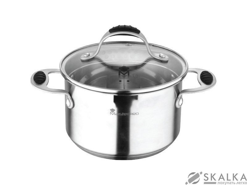 Кастрюля MasterPro 28х16.5 см 9.8 л (BGMP-1585) На фото Кастрюля MasterPro 28х16.5 см 9.8 л (BGMP-1585)