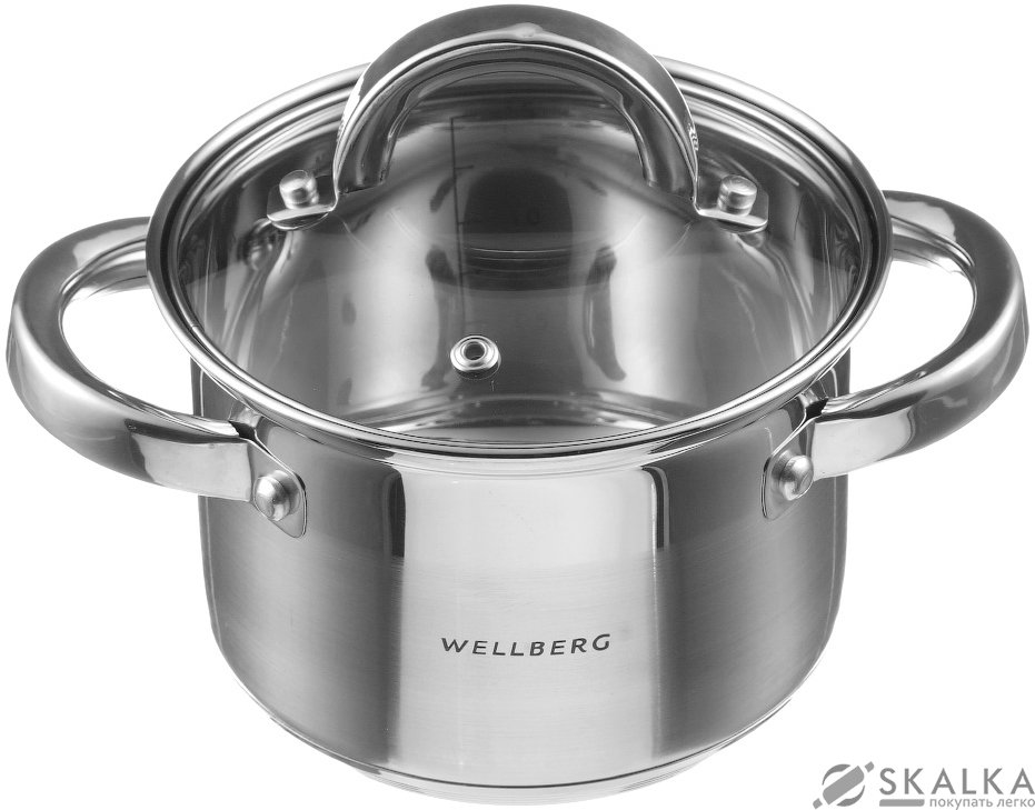 Кастрюля Wellberg 16х11.5 см 2 л (WB-9819) На фото Кастрюля Wellberg 16х11.5 см 2 л (WB-9819)