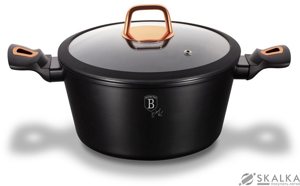 На фото Кастрюля Berlinger Haus Black Rose Collection 24 см 2.5 л (BH-1641N)