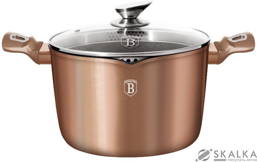 На фото Кастрюля Berlinger Haus Rosegold Metallic Line 24х16 см 6 л (BH-1520N)
