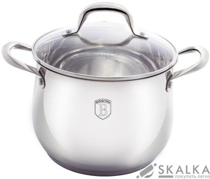 Кастрюля Berlinger Haus Silver Belly Collection 24х17.5 см 8 л (BH-1413) На фото Кастрюля Berlinger Haus Silver Belly Collection 24х17.5 см 8 л (BH-1413)