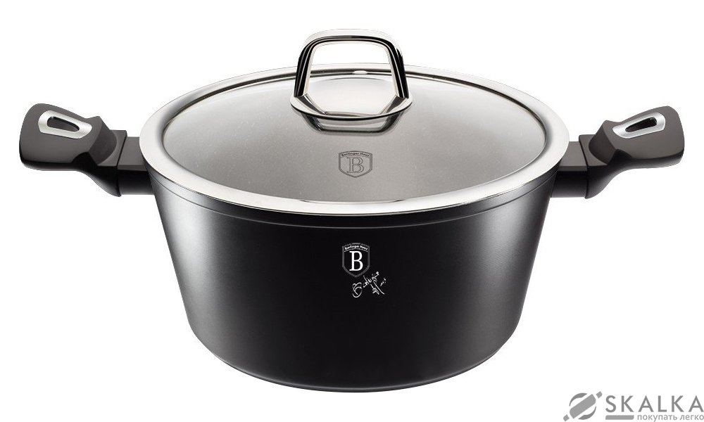 На фото Кастрюля Berlinger Haus Black Silver Line 20х12.9 см 3.5 л (BH-1851)