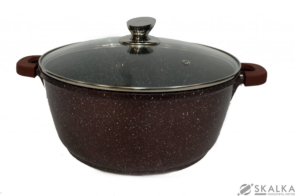 На фото Кастрюля с мраморным покрытием Zurrichberg 28х12 см (ZBP-7095 Burgundy)