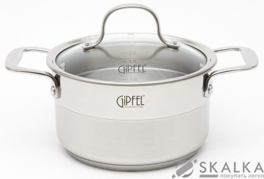 Кастрюля Gipfel GALA 18х10 см 2.5 л (1273) На фото Кастрюля Gipfel GALA 18х10 см 2.5 л (1273)