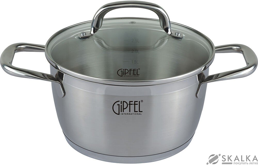 Кастрюля Gipfel ERA 20х11 см 3.4 л (1378) На фото Кастрюля Gipfel ERA 20х11 см 3.4 л (1378)