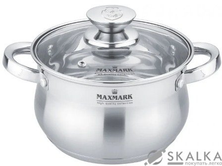 Кастрюля Maxmark 18 см 2 л (MK-BL2503) На фото Кастрюля Maxmark 18 см 2 л (MK-BL2503)