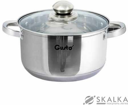 Кастрюля Gusto Nuovo 20 см 3.6 л (GT-1500-20) На фото Кастрюля Gusto Nuovo 20 см 3.6 л (GT-1500-20)