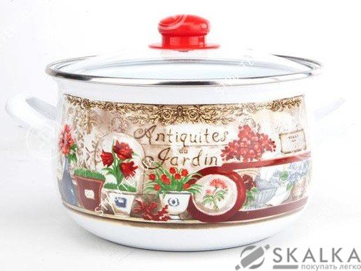 Кастрюля эмалированная Gusto Квітковий сад 16 см 2.1 л (GT-T-116-FG) На фото Кастрюля эмалированная Gusto Квітковий сад 16 см 2.1 л (GT-T-116-FG)